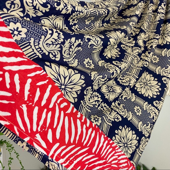 THML Anthropologie Mixed Print Navy  Red  Floral Sleeveless Dress  Small - Picture 8 of 12